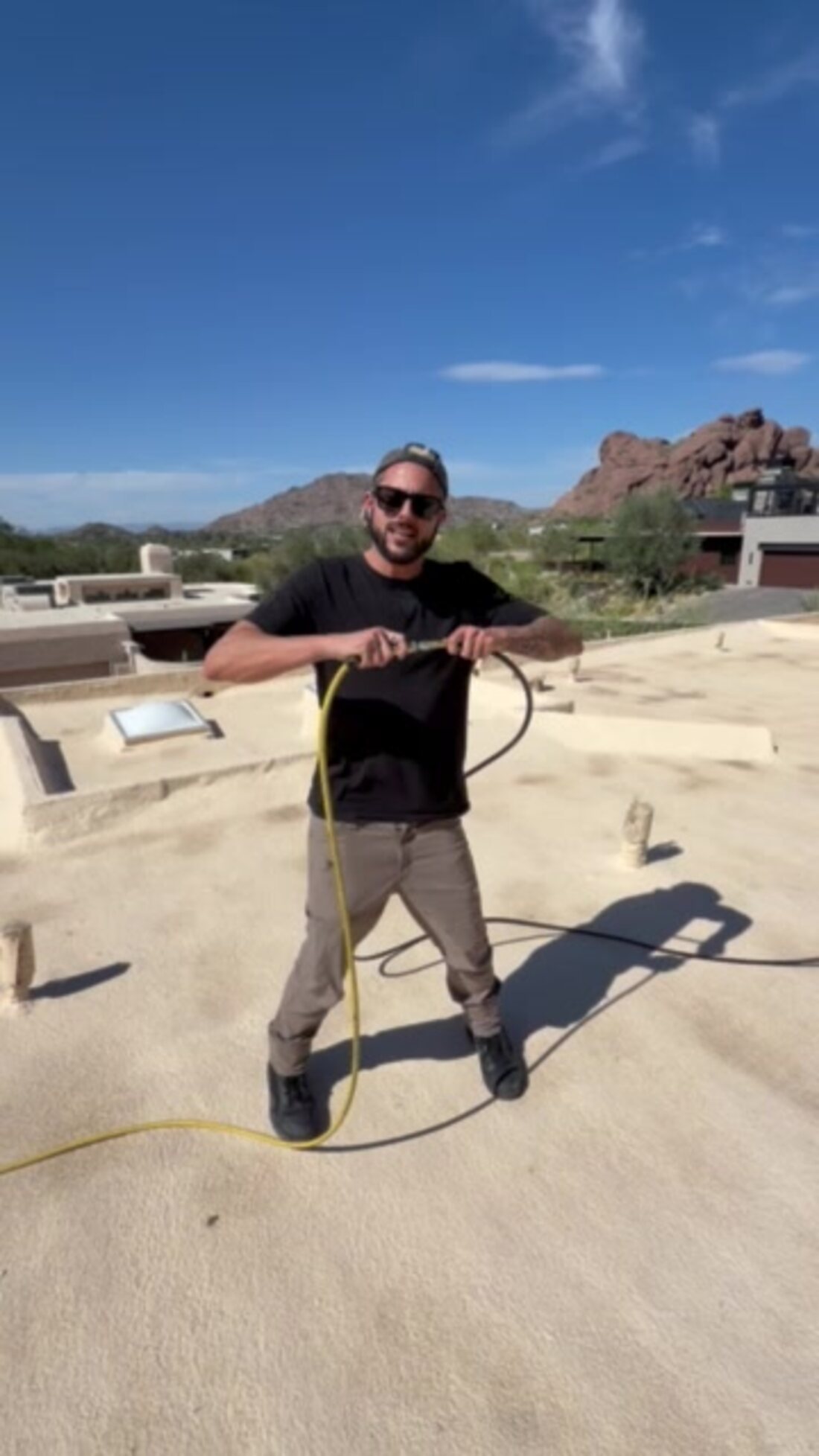Anthony Eick, owner of Air Excellence, on a job in the Phoenix valley